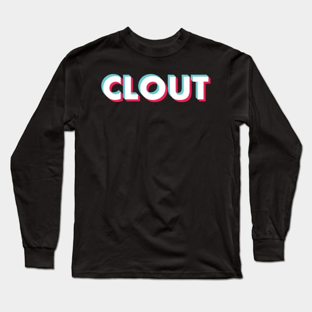 Clout Glitch White Long Sleeve T-Shirt by BeyondTheDeck